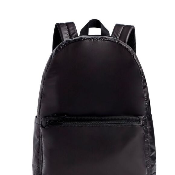 STATE Black Pebble Genuine Leather Backpack  w 3 Exterior Zip Pockets *Pristine - Picture 2 of 13